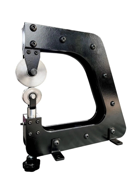 8 Inch Throat Depth English Wheel Built For Serious Sheet Metal Fabbing Featuring Fully Rotating Heads And A Micro Adjustable Anvil To Knock Out Steel And Aluminum Panels Like A Boss