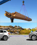 Built Tough Heavy Duty 5 Foot Four Leg Rigging Sling With Grab Hook And Adjuster, 3 Ton G80 Alloy Steel Chain Link Eye Hook Hoist Gear For Safe Towing And Cargo Handling On Job Sites lifting lumber and towing vehicles