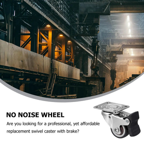 Heavy Duty 1 Inch TPR Swivel Caster Wheels With Threaded Stem For Office Chairs Carts And Furniture Replacement Silent 360 Degree Rotation Ideal For Industrial Equipment And Display Rigs Random Colors, swivel caster with brake