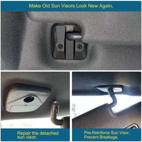 Sun Visor Repair Kit For Ram 1500 2019-2026 Two Pack Aluminum Visor Clip Replacement For Trucks installation examples.