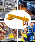Heavy Duty Forklift Jib Boom Mobile Crane That Is A Flat Out Workhorse Packing Rock Solid 6600 Pounds Of Lift Power And Zero Hassle Adjustable Tilt For Any Rough Job Site in factory setting.