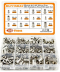 300 Pcs Rivet Nut Kit Stainless Steel Metric M3 M4 M5 M6 M8 M10 M12 And SAE Sizes Eight Thirty-Two Ten Twenty Four Three Eighths Sixteen