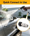 Built Tough Stainless Steel Pressure Washer Quick Connect Kit Four Pack M22 To Fourteen Millimeter Male To Three Eighths Inch Quick Connect Couplers Swivel Adapters For Power Washer Hose And Gun