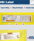 8 Inch By 30 Foot Continuous Eye Nylon Type 8 Sling For Lifting And Towing, 12 Inch Eye Length, 20,400 Lb Vertical Capacity, Heavy Duty Rigging Gear For Industrial Hauling label close-up
