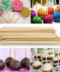 Premium 18 Inch Wooden Dowels Pack Of 36 Smooth Craft Rods Perfect For Diy Art Decor School Fun Straight Up Quality Sweet Finishing Touch For Any Bold Project displayed with candies and treats.