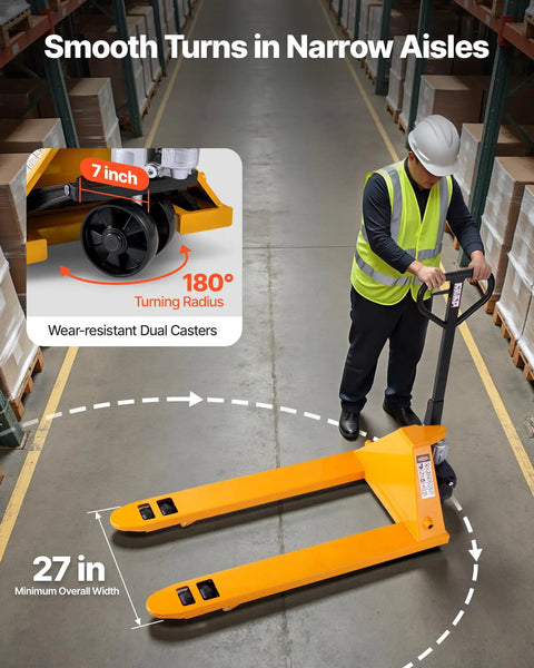Built Like A Tank Manual Pallet Jack Crushes Loads Up To 5500 Lbs Without Missing A Beat Features Extended 48 Inch Forks And Responsive Hydraulic Pump For Pain Free Warehouse Moves And Factory Floor Hustle