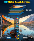 Dope 7 Inch Wireless Double Din Car Stereo With Apple CarPlay And Android Auto showing HD QLED touch screen display comparison