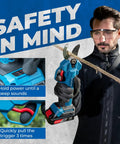 Cordless Electric Pruning Shears Built For Weak Hands Arthritis Relief Brushless Secateurs being used by a man cutting a branch.