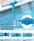 2 In 1 Pool Fountain With 360 Degree Adjustable Dual Spray Heads And A Retractable Height Pole For High Pressure Waterfall