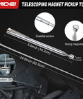 Telescoping magnetic pickup tool from 1/4 Inch Drive Socket Set With Ratchet Wrench Metric 4-14mm Sockets 57 Plus 1 Piece Kit
