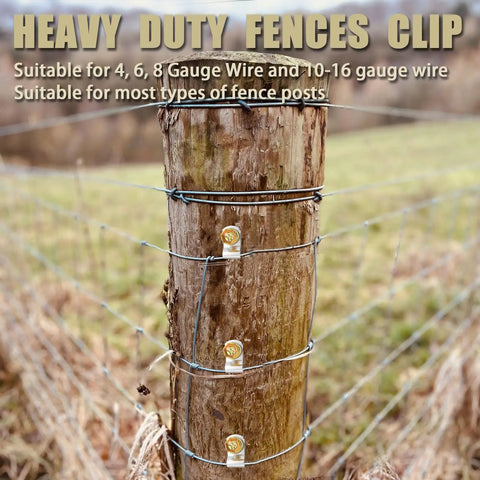 Heavy Duty Stainless Steel Fence Clamps For Wood Posts 200 Piece Set For Wire Fencing Tough As Nails Farm Grade Livestock Fencing