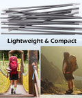 Lightweight 7001 Aircraft Grade Aluminum Tent Poles Replacement Kit Dual Pole Set shown with hiking setup for camping