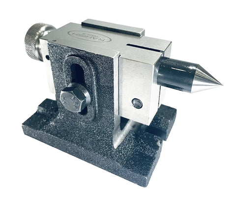 Beefy Adjustable Single Bolt Lathe Tailstock For 3In And 4In Regular And Tilting Rotary Tables, Heavy Duty Cast Iron Body