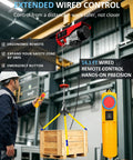 Heavy Duty Electric Hoist 440 Lb Winch With 14.1 Ft Wired Remote And Emergency Stop 110V Lift System in warehouse use