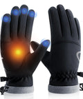 Winter Waterproof Thermal Gloves For Men And Women showing windproof ski snow gloves with touchscreen fingers