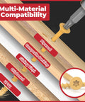 Tan Epoxy Coated Wood Screws Kit With Torx Drive Flat Head Self Tapping 9x2-1/2 Inch compatible with various materials