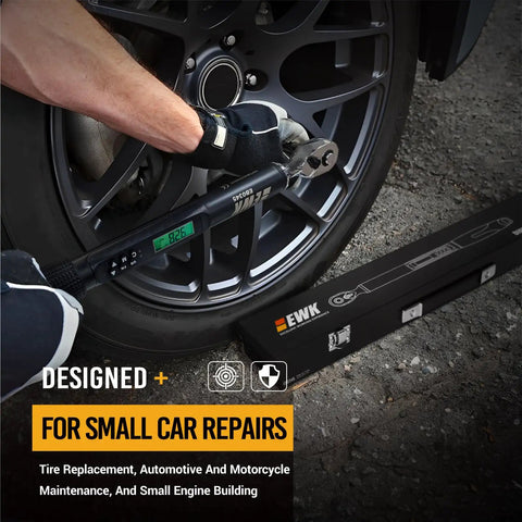 Three Eighths Inch Drive Digital Torque Wrench With LED Display used on car tire for engine repair