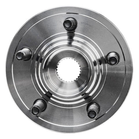 Front Wheel Bearing Hub Assembly 5 Lug For Ford Explorer 2006 2010 Explorer Sport Trac 2007 2010 Mercury Mountaineer 2006 2010 Front Left Or Right Replacement Bearing Hub Kit Built To Last OE Style, shown from above with visible lug bolts and central axle opening.