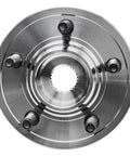Top view of front wheel bearing hub assembly with 5 lugs for Ford Explorer 2006 to 2010. Beef Up Your Ride With A Pair Front Wheel Bearing Hubs Assembly For Ford Explorer 2006 To 2010 Explorer Sport Trac 2007 To 2010 Mercury Mountaineer 2006 To 2010 Premium Replacement Wheel Hub Kit.