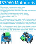 Two Pack BTS7960 43A Beefy High Power H-Bridge Motor Driver Module for Arduino with features and connection methods detailed
