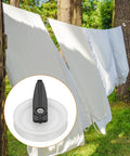 10 Pack Rope Roller Pulleys For 2.5 Inch Nylon Clotheslines For Quarter Inch Rope Heavy Duty Outdoor Gear For Weatherproof Hanging Garden Laundry Line System Smooth Glide And Easy Install No Fuss, clothesline setup with white laundry