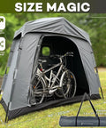 All Weather Outdoor Bike Storage Tent And Gear Shelter Extra Large Portable Waterproof Shed for bikes on grass