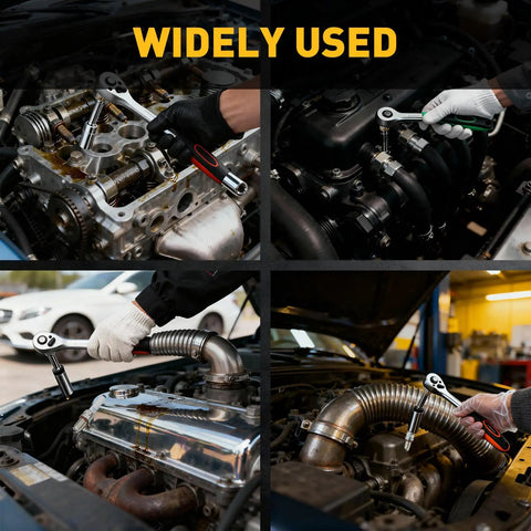Five Eighth Inch Swivel Magnetic Spark Plug Socket Three Eighth Inch Drive Six Inch Length Thin Wall Spark Plug Removal Tool 360 Degree Swivel Enhanced Magnetic Six Point Design Cr V Steel used on engine bays