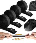 4 Pack Beefy Heavy Duty Cam Buckle Tie Down Straps 1 Inch Wide By 16 Feet Long For Trucks Boats RVs Roof Racks And Cargo Securement With Storage Bag