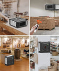 270 Degree Air Filtration System With Built In Ionizer And Remote Control, 780 CFM Hanging Dust Collector for various settings