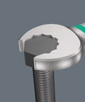 Close-up of Joker 8 Imperial Set 8 Piece SAE Combination Wrench Set with slim mouth engaging a bolt, showcasing low return angle.