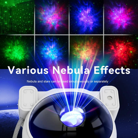 Galaxy Star Projector Night Light For Kids Room With Astronaut Nebula Ceiling Lamp 8 Nebula Effects Remote And Timer