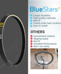 Beefy Clutch Drive Belt For Club Car DS 1992 And Up And Precedent Gas Carts 2004 And Up Thirty Seven And Two Fifths Inches Long One Inch Wide Two Fifths Inch Thick Smooth Power Transmission For Reliable Acceleration, black belt