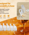 10 Pack Queen Bee Cage Isolator Clips For Beekeeping Lightweight Durable Plastic Queen Cage Transporter And Marking Tool shown