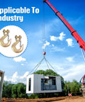 Two Pack Five Sixteenth Inch Clevis Slip Hook With Safety Latch Heavy Duty Forged G70 Steel Chain in industrial use