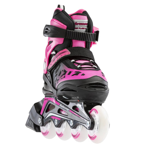Light Up Wheels Kids Inline Skates With Adjustable Four Size Fit, Cushioned Support For Balance And Control, Fitness Style Skates