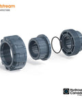 2 Inch PVC Union Pipe Fitting Socket To Socket Schedule 80 Grey With EPDM O Ring for quick disconnect plumbing setup