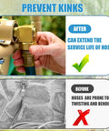 Top Notch Garden Hose Swivel Elbow Connector 90 Degree Brass Pipe Fittings Replacement Part With Washers Screen And Teflon Tape No Kink Leak Free Watering 1 Piece on hose