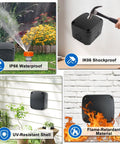 IP66 Waterproof Dustproof Junction Box Outdoor Indoor Electrical Enclosure Made From Durable ABS Plastic For Electronics Black 3.3 x 2.8 x 2.3 Inches Pack Of 100 Heavy Duty All Weather Ready, mounted outdoors