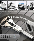 Pro Grade All In One Watch Repair Kit With Cap Opener, Strap And Band Link Remover, Sizing Tool, Screwdrivers, Spring Bars