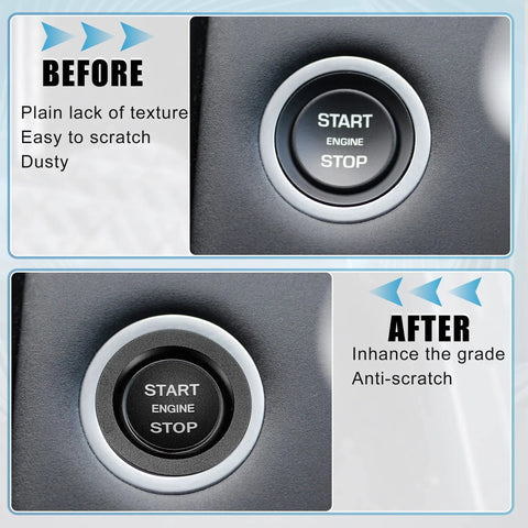 Push Start Button Cover Kit One Click Trim Sticker For Range Rover Discovery Sport Velar Evoque And Land Rover Jaguar XE F Type