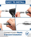 Installation process of Needle Nozzle Kit For High Pressure Cleaning With Stainless Flush Wand Extension Tips And Quick Connect 1 To 2 GPM Quarter Inch Grime Busting For Tight Spots Great For Washing Machines AC Coils Water Heaters Auto Detailing Appliance Cleaning