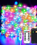 App Controlled Curtain String Lights With 400 LED Pixel Art And Text Creator, Remote And Bluetooth, Music Sync, colorful lights