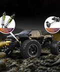 High Speed Brushless One Tenth Scale Monster Truck With 4WD Drive Waterproof Carbon Fiber Body 50 MPH Capable for off road action