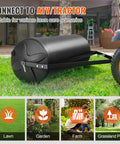 Tow Behind Lawn Roller 400 Lb Sand Or Water Filled Yard Roller With LLDPE Drum And Steel Frame for Tractor or ATV Use