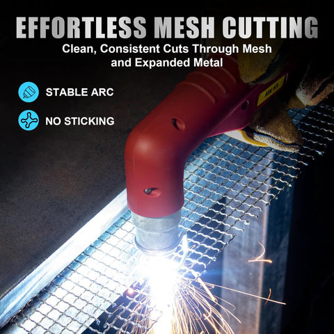 65 Amp Plasma Cutter With Non-Touch Pilot Arc, Dual Voltage 110/220V Inverter, Large LED Display, cutting metal mesh