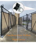 Cantilever Gate Rollers With Nylon Sliding Rollers And Covers For 4 Inch Round Posts And 2 3 8 Inch Or 2 1 2 Inch OD Chain Link Gate Frames Smooth Quiet Operation No Fuss Easy Install Durable Gate Rollers Pack Of 1