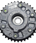 Real Deal Variable Timing Sprocket Built Like A Tank For Smooth Engine Runs With Corrosion Resistant Housing And Mount Brackets One Pack Genuine Replacement Cam Component, top view with teeth and center hole