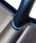 Close-up of rugged steel build on Round Point Heavy Duty Shovel With Fiberglass Long Handle For Gardening And Landscaping