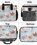 Insulated Picnic Backpack With Lunch Box, floral design, 12x8.7x10in dimensions, with side mesh pockets and adjustable strap
