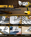 Gpaentsn 14 Gauge Sheet Metal Shears For Milwaukee M18 Brushless Cordless Tool High Torque 1600Rpm cutting steel, aluminum, fabric.